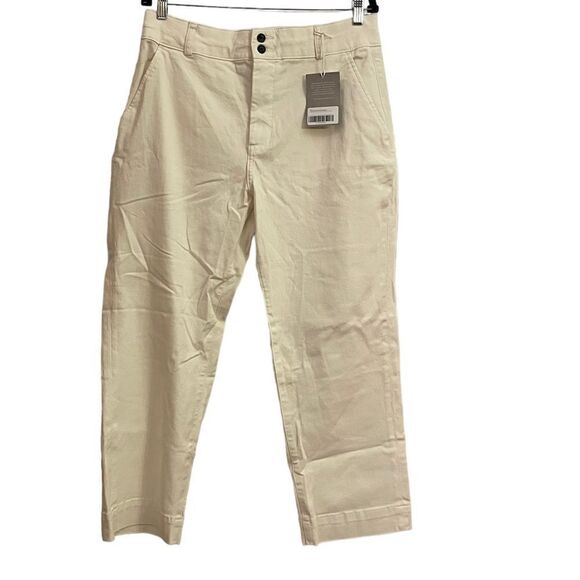 Everlane NWT High Rise Wide Leg Straight Crop Organic Cotton Minimalist Pant 14 - Picture 2 of 15